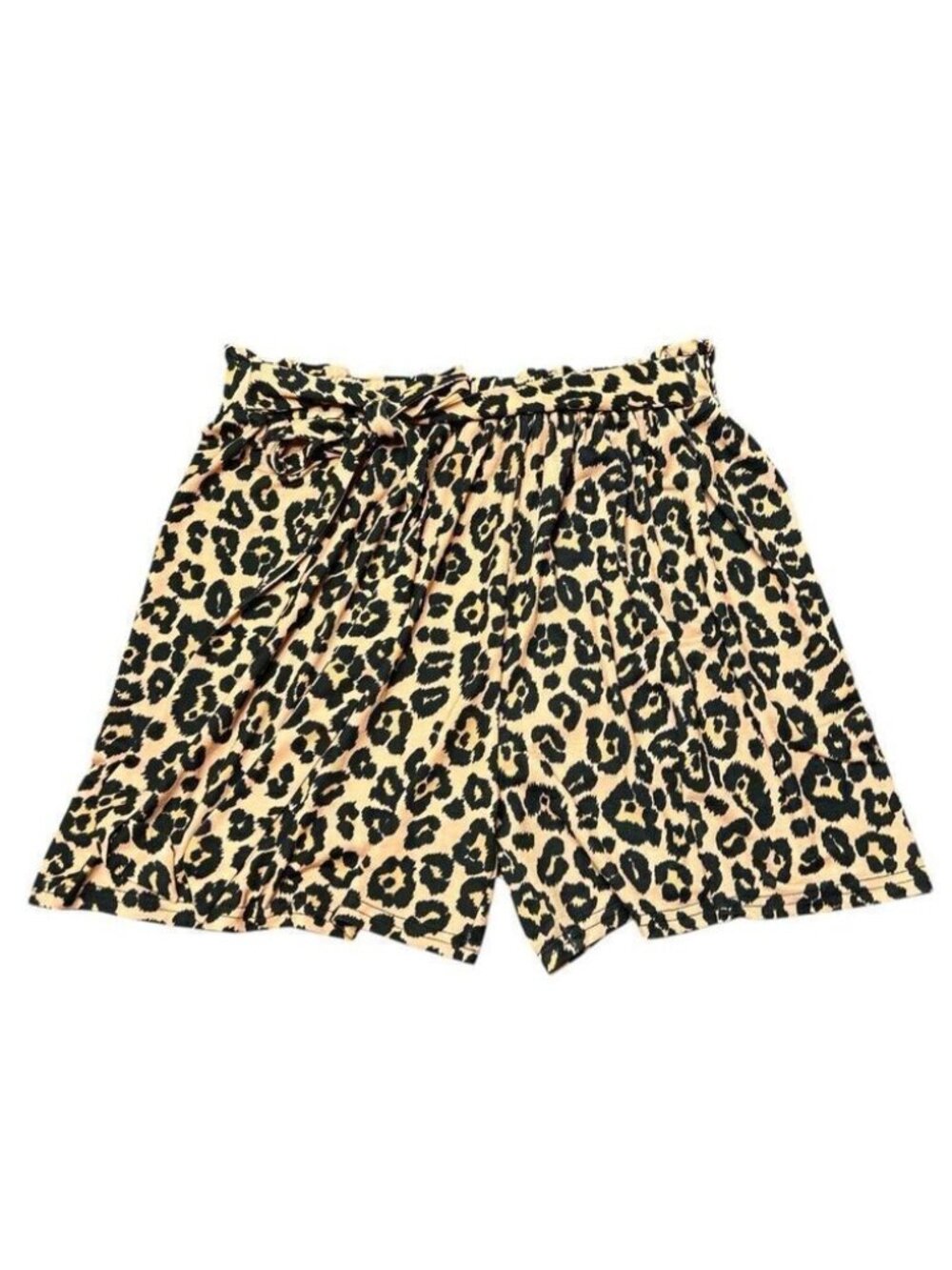 Leopard Print Shorts with Tie